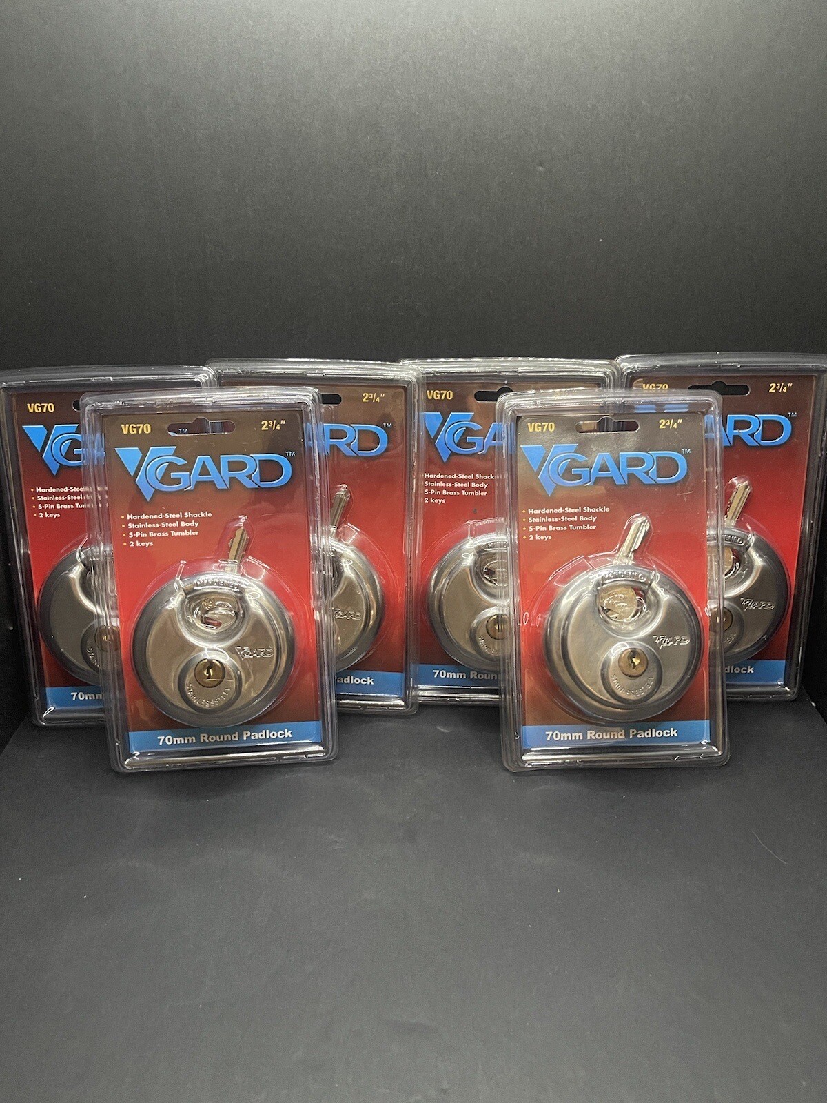 Lot Of 6 Move N Store Vgard Heavy Duty Padlocks 70mm-Brand New