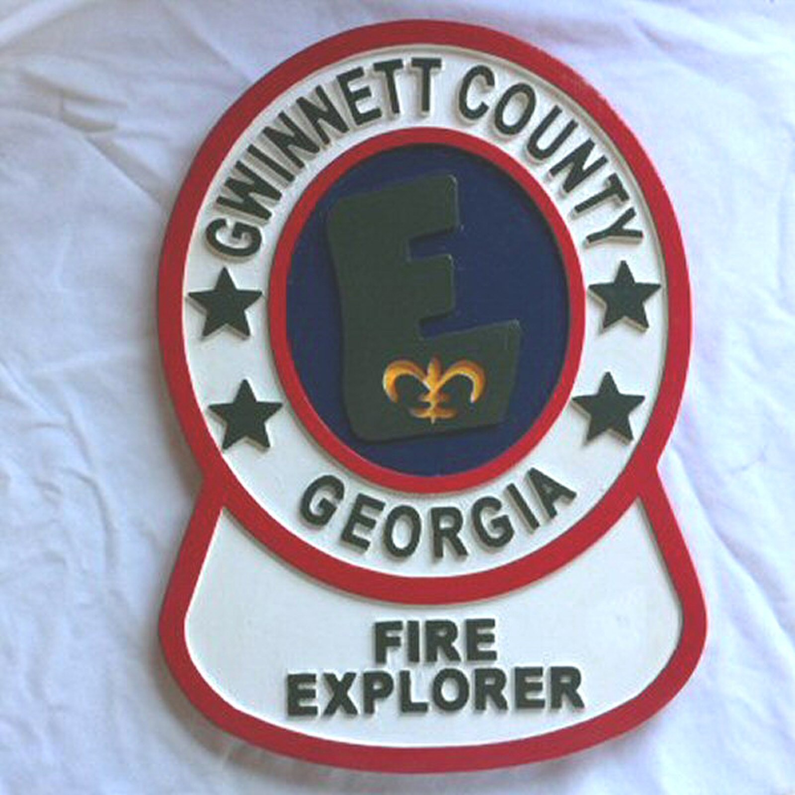 Gwinnett Fire Explorer 3D routed  patch plaque sign Custom carved