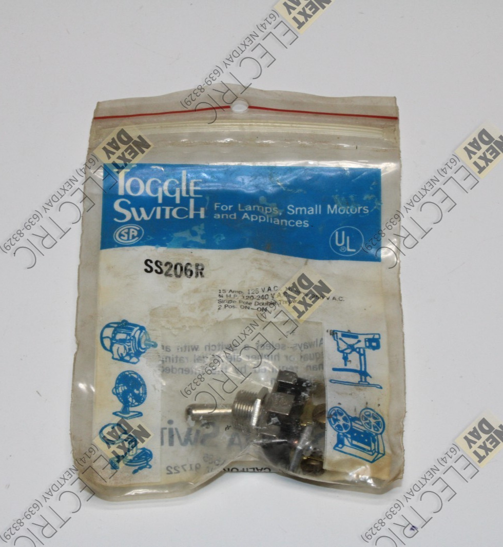 SelectaSwitch, SS206R, Toggle Switch 15a Single Pole Double Throw SPDT