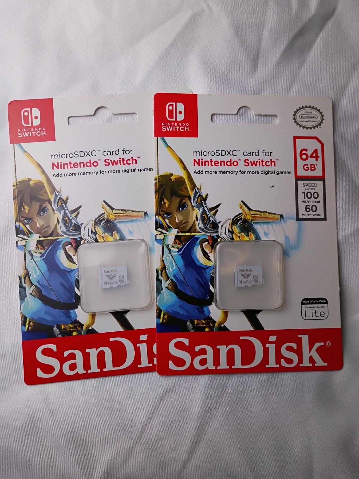(Lot of 2) SanDisk MicroSDXC Card 64GB for Nintendo Switch / Switch Lite - New