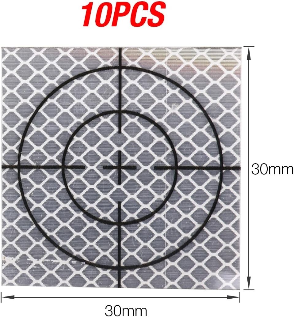 Durable Reflective Target Sheets for Construction & Surveying – 10 Sheets Pack