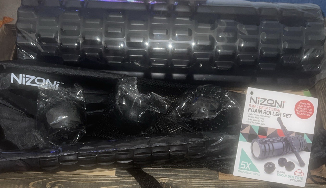 Nizoni 5-in-1 Deep Tissue Foam Roller Set w/ Shoulder Tote Bag Brand New w/ Tags