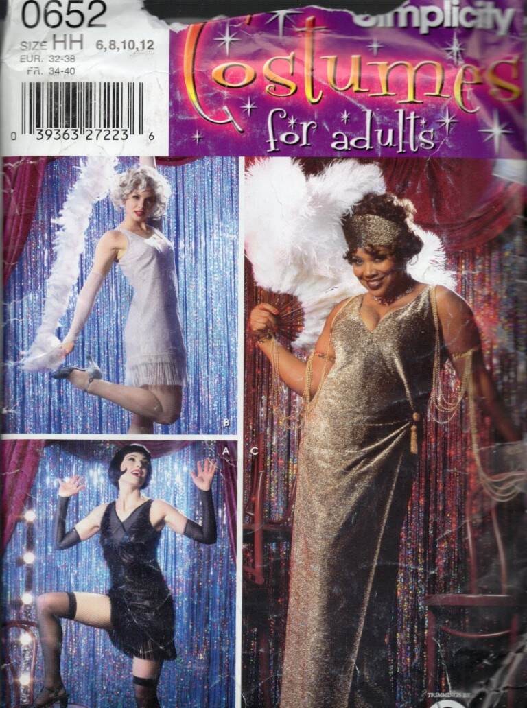 0652 SIMPLICITY COSTUMES MISSES' FLAPPER SIZE 6-12