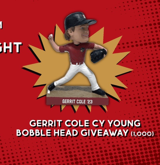 Gerrit Cole Altoona Curve Cy Young Bobblehead PRESALE*