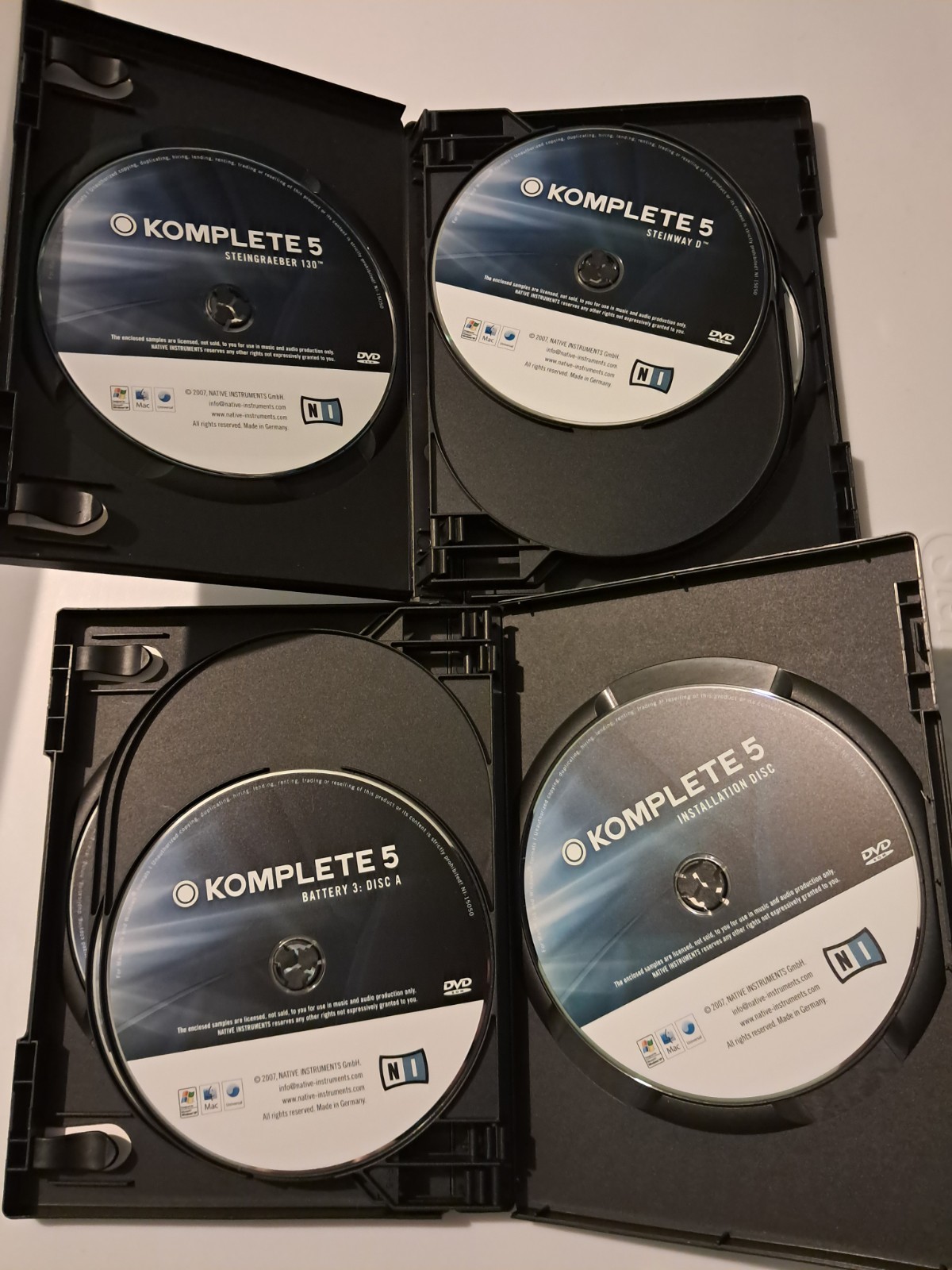Komplete 5 DVD SET I & II Native Instruments Collection 5 disc set Replacement