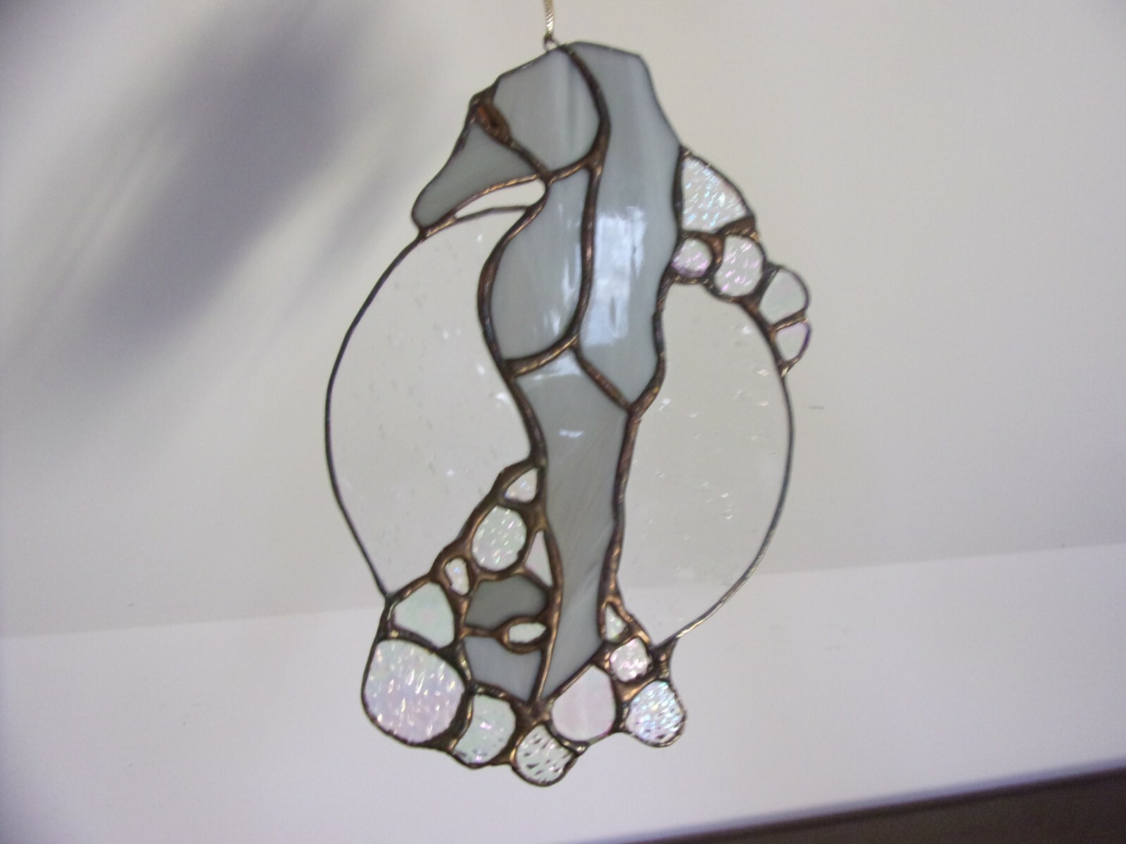 Large Seahorse Suncatcher With Bubble Glass
