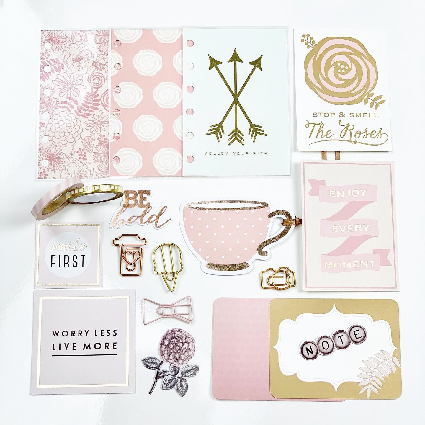 Love Glam Planner Starter Kit PM Size Dashboards Fit Filofax, Kikkik, LV Pm