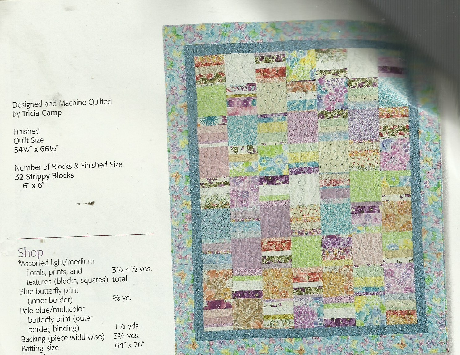 E0281 PASTEL PARFAIT QUILT PATTERN/INSTRUCTIONS