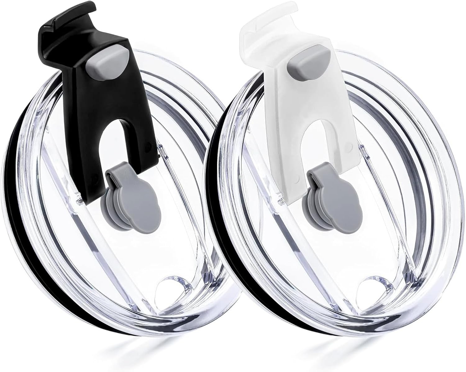 Replacement Flip Lid for 30/40 oz Tumbler,Fit 30 oz, Transparent and Black