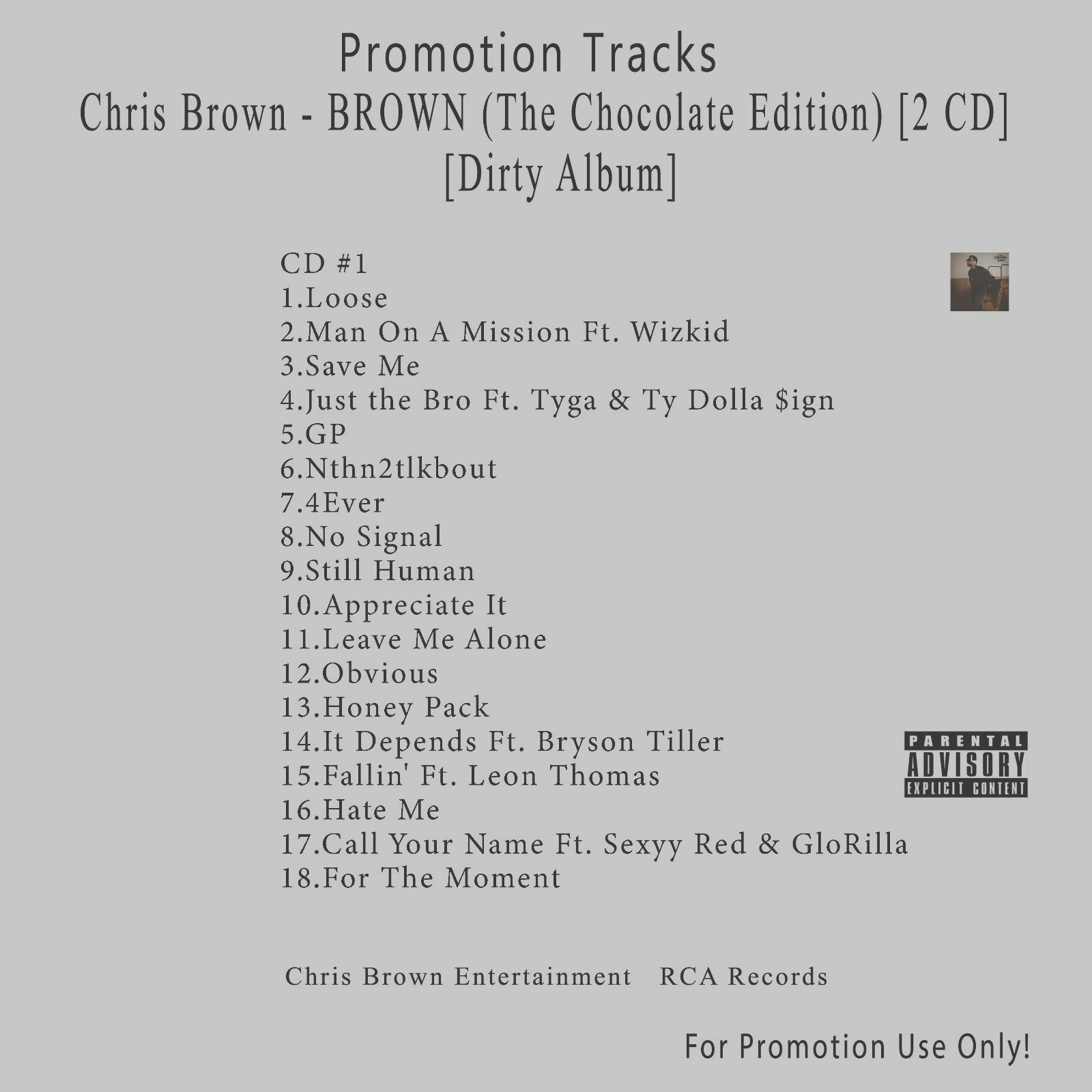 2 CD R&B/Soul.. White CD. Chris Brown - BROWN (The Chocolate Edition) [Dirty]