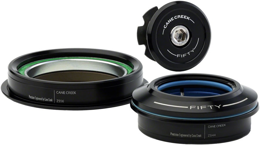 Cane Creek 50 Headset - ZS44/28.6/H8 Upper | ZS56/40 Lower, Tapered, Black