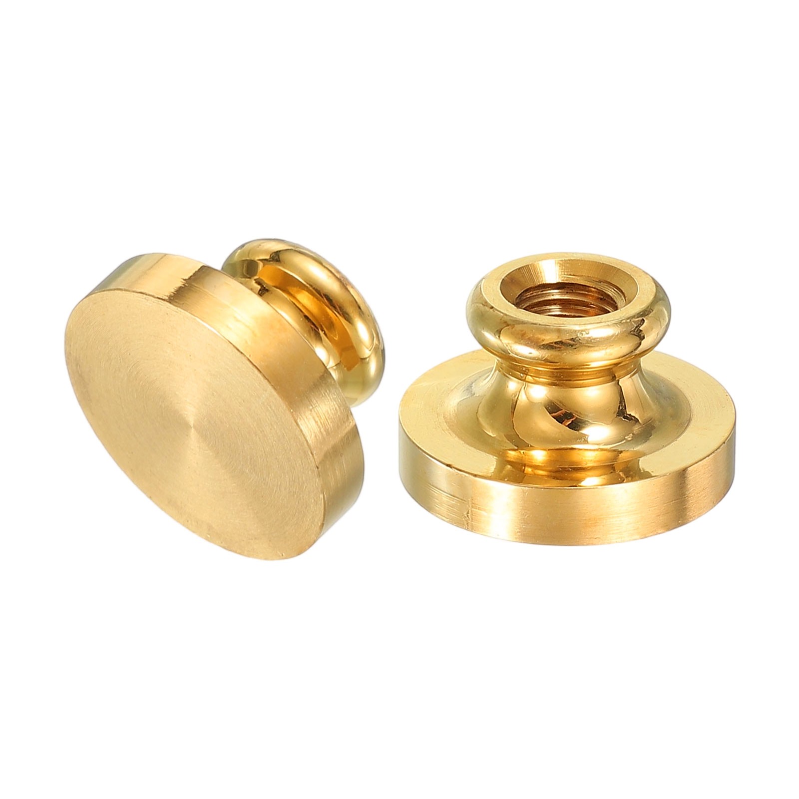 0.94" Blank Wax Seal Stamp Head, 2Pcs Round Brass Sealing Wax Stamp Heads