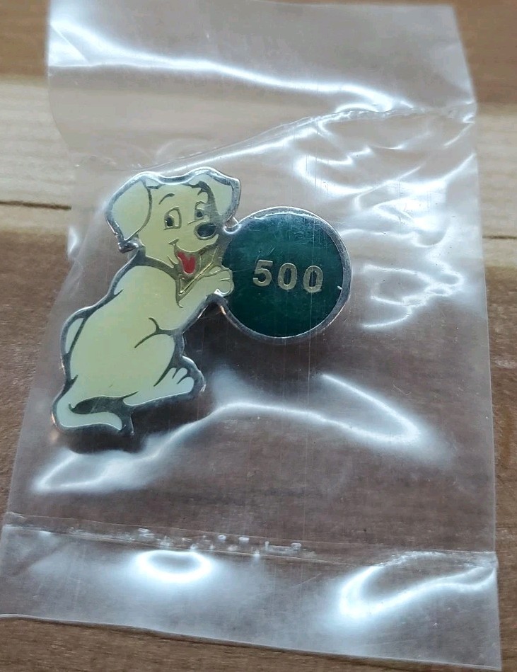 Puppy Dog Bowling Lapel Hat Pin 500 Club New Old Stock Vintage 1990's