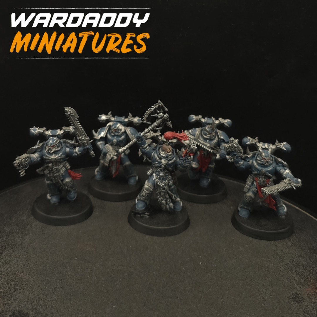 Pro Painted Warhammer 40k Alpha Legion Chaos Space Marines ×5 VT3 Games Workshop
