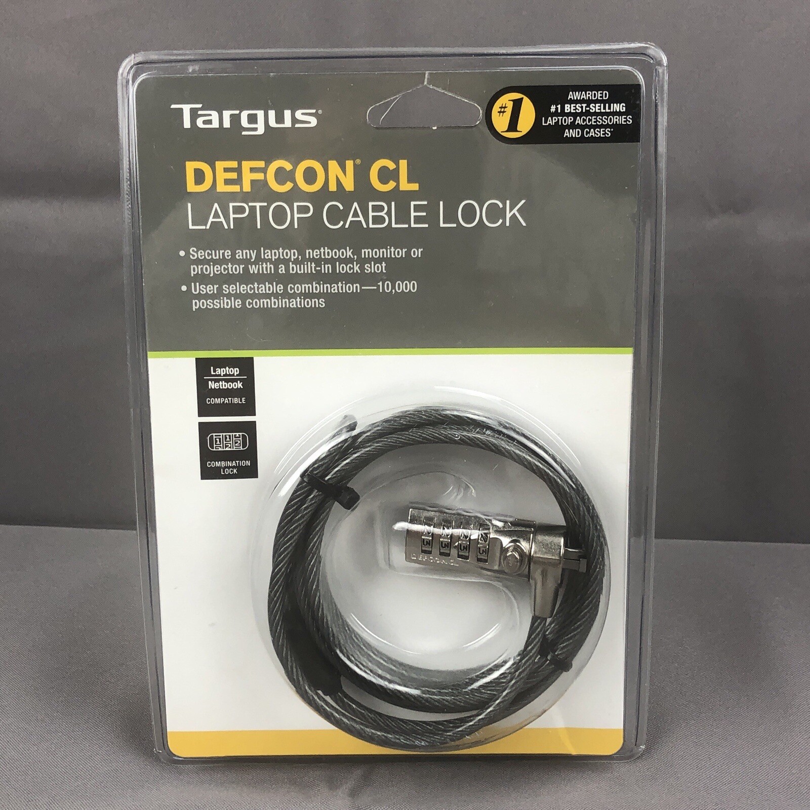 Targus Defcon CL Laptop Combination Cable Lock New