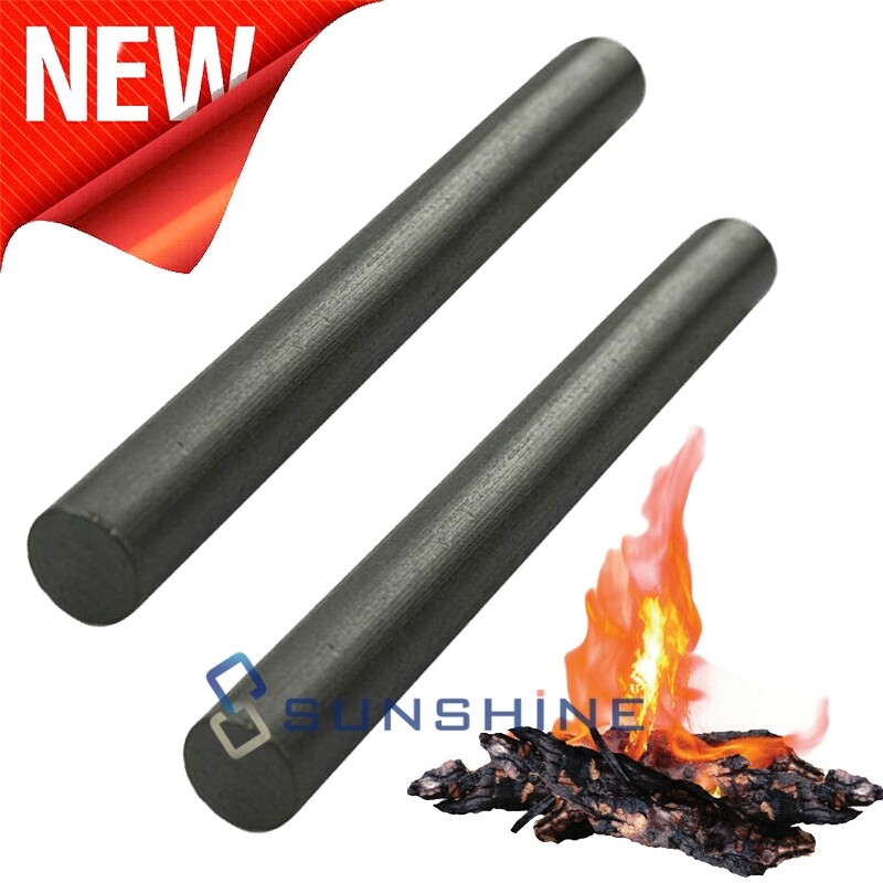 2PCS 1/2"x5" Ferro Rod Ferrocerium Steel Flint Fire Starter Lighter Camping Gear
