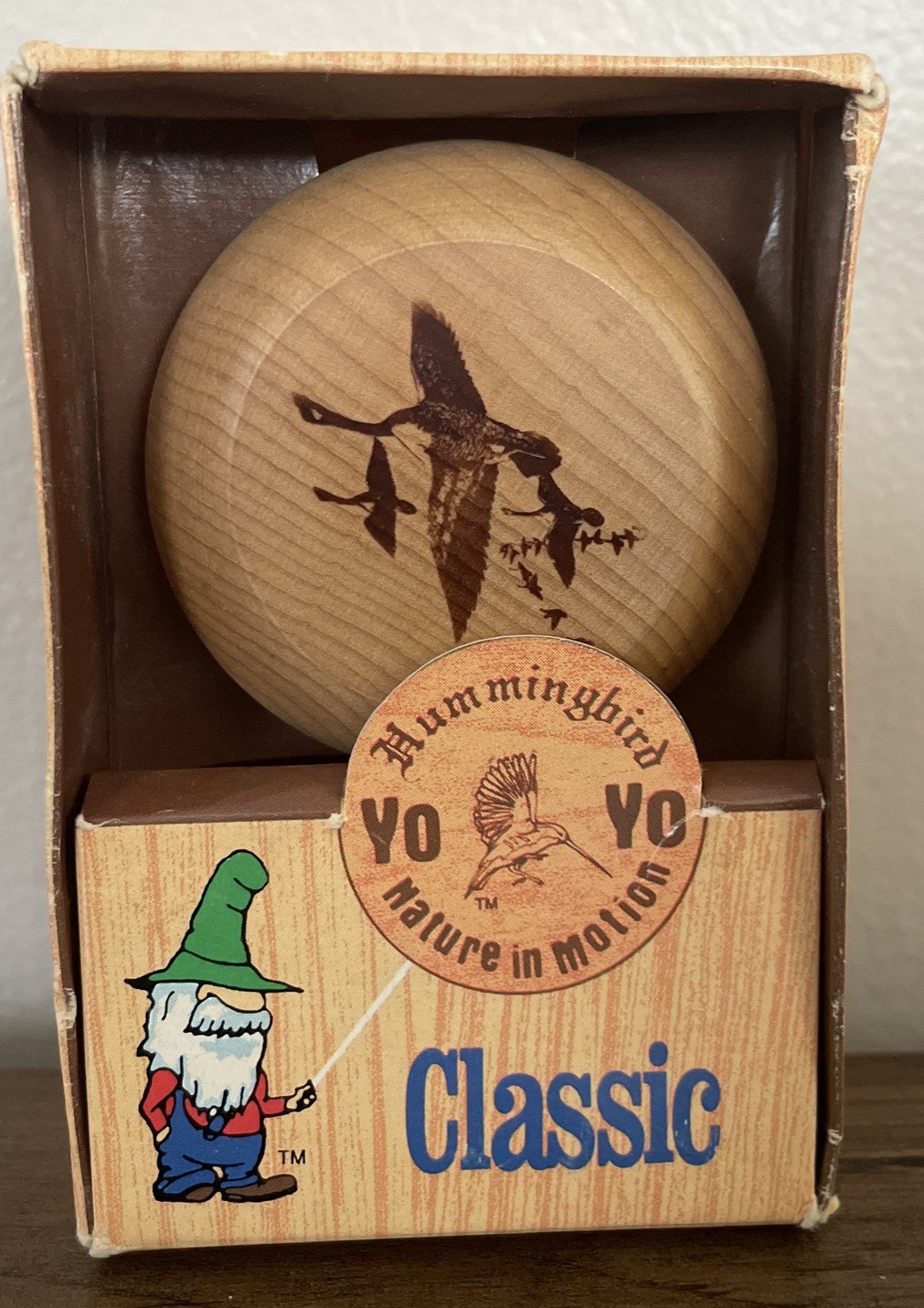Vtg Hummingbird Nature In Motion Yo You Wood Toy  1987 NIB