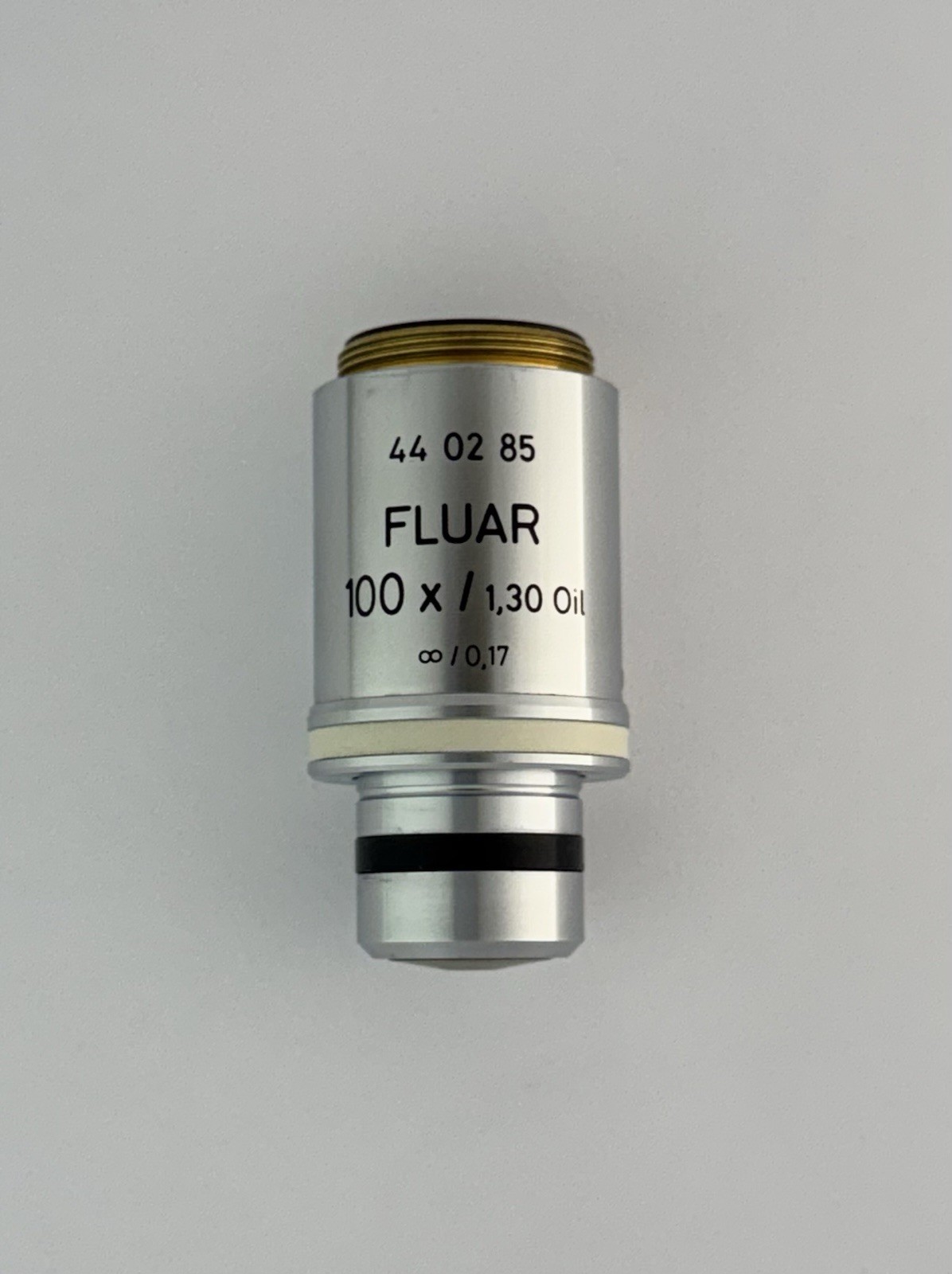 Zeiss Fluar 100x/1.30 Oil UV ∞/0.17 Microscope Objective Lens