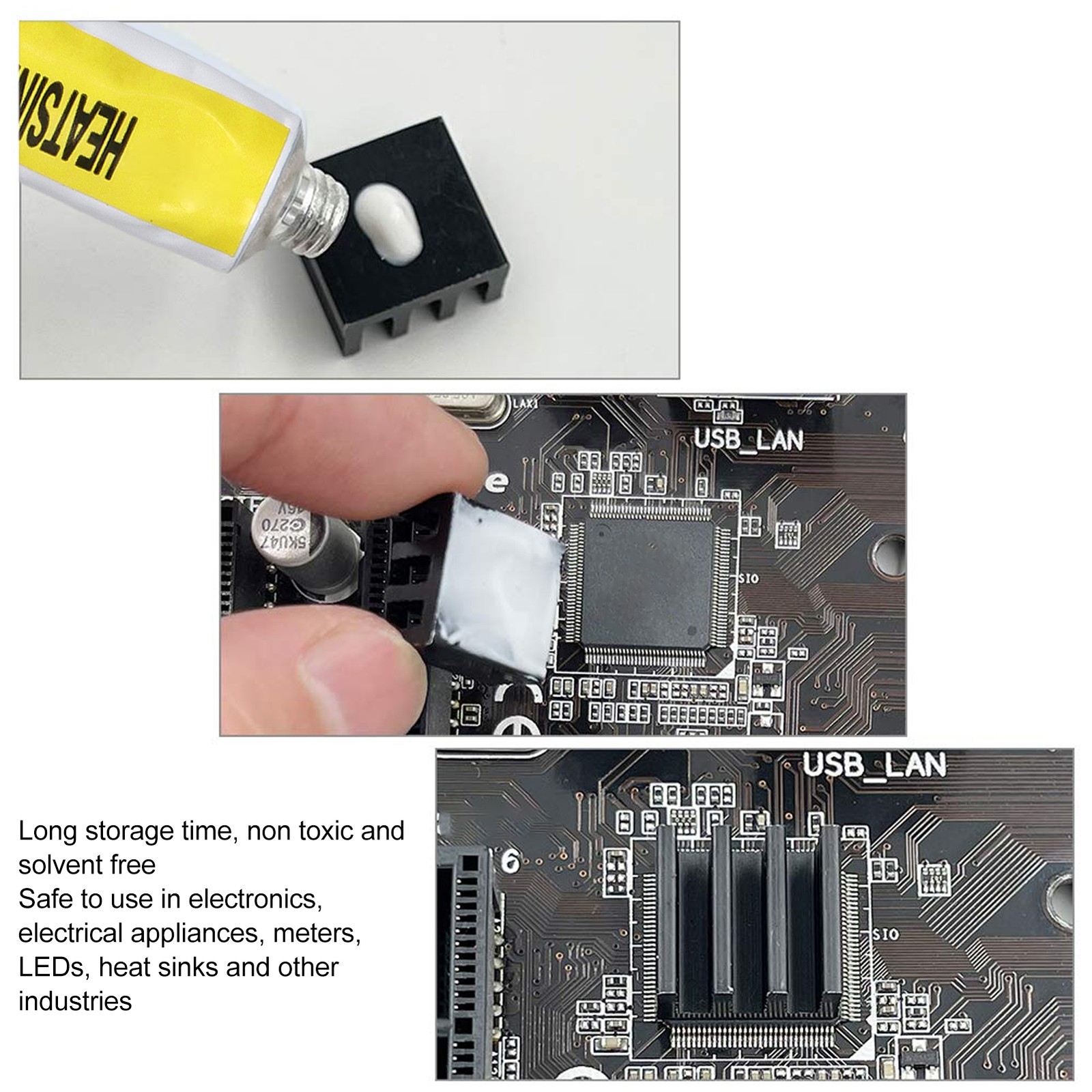 5PCS CPU Thermal Paste High Conductivity For 3D Printers White