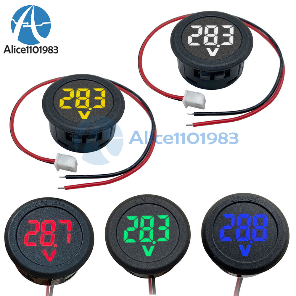 DC5V-100V Voltmeter Digital Display Voltage Meter Tester Panel Voltage Indicator