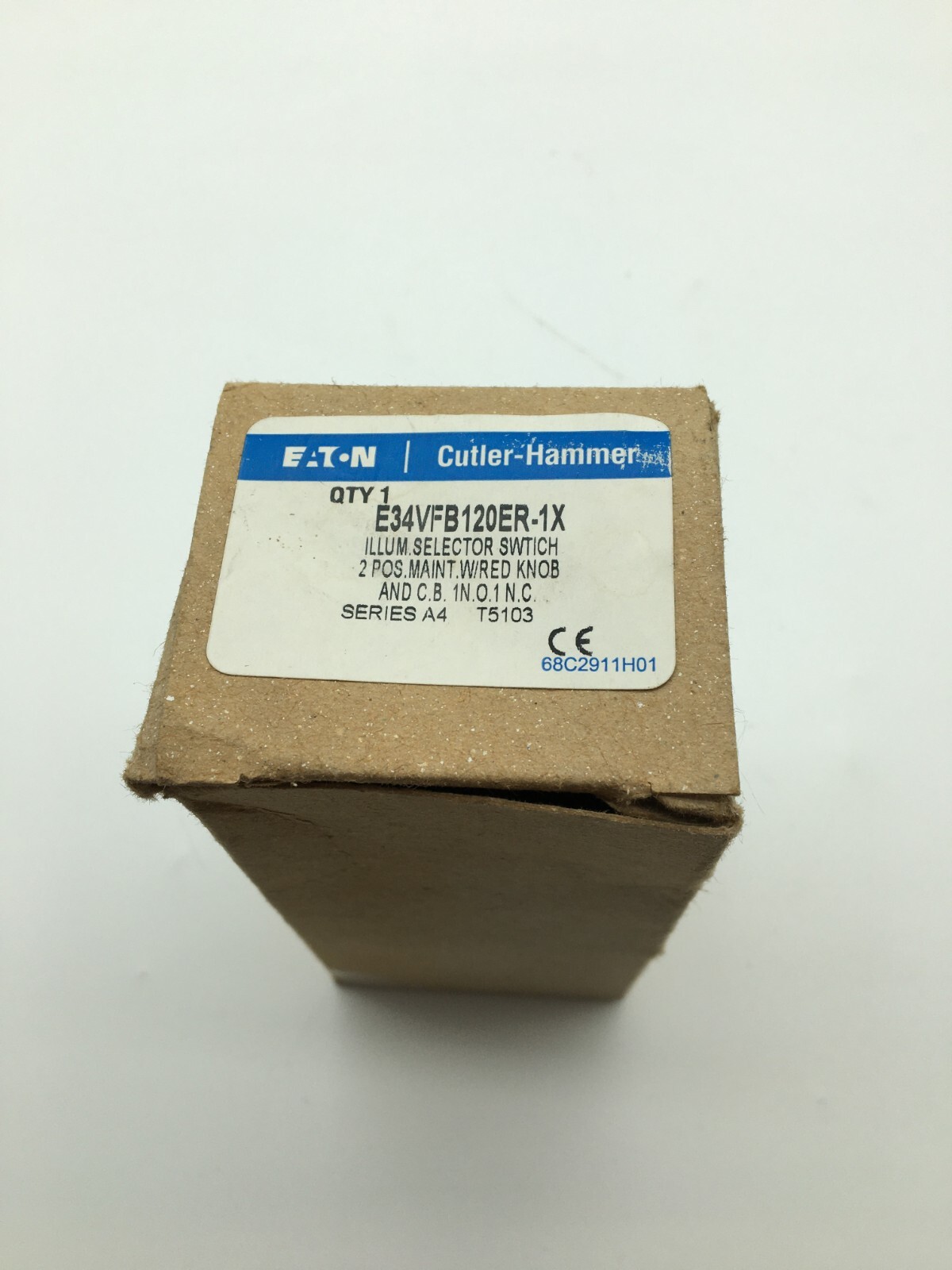 Cutler-Hammer E34VFB120ER-1X Selector Switch Red Illuminated 2-Position 1NO-1NC