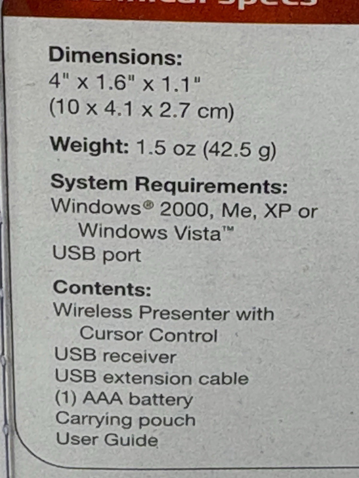 Targus Wireless Presenter With Cursor Control And Laser Pointer - Brand New