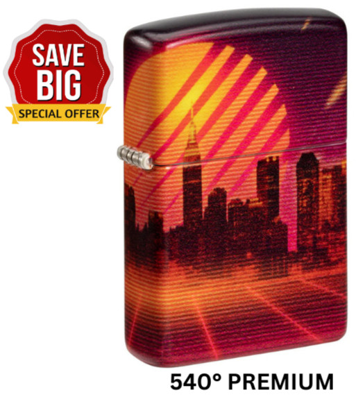 Genuine Brand New 2023 ZIPPO Lighter CYBER CITY 540 All Round Picture Design