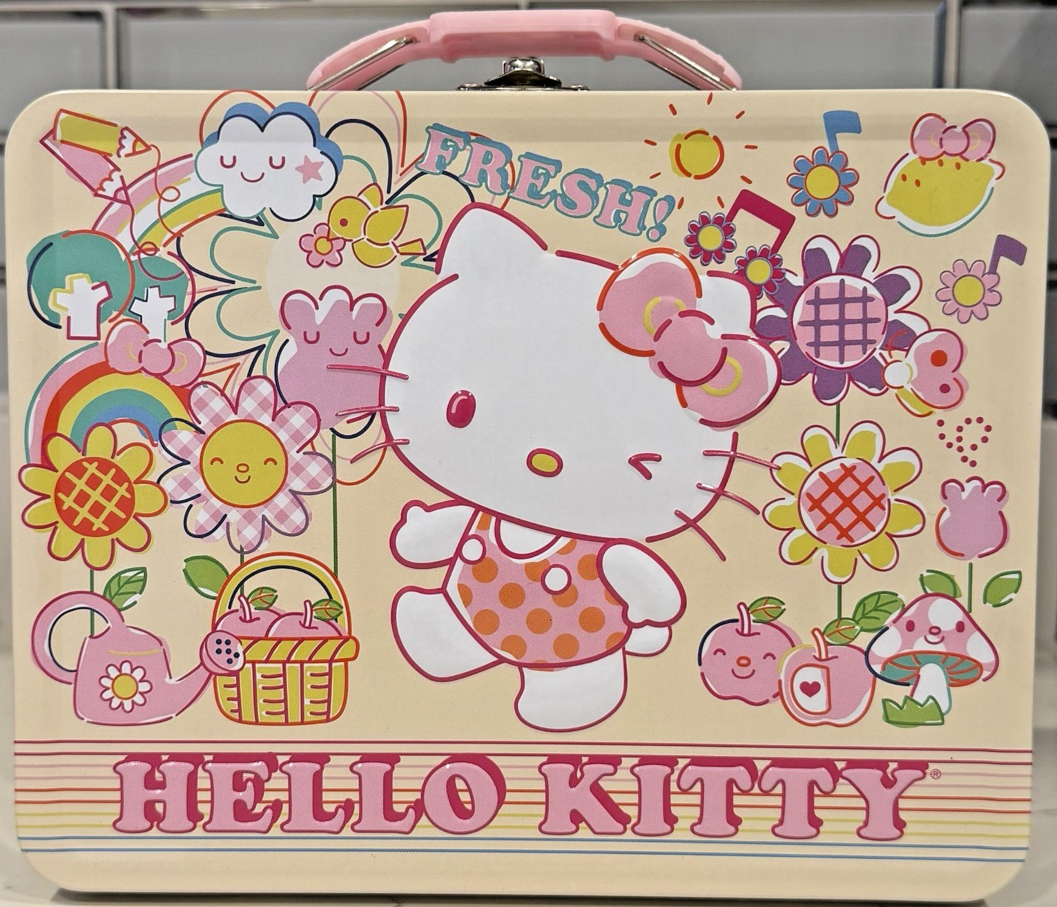Hello Kitty Sanrio Metal Lunch Box Tin Storage Case Fresh Tin Box Co