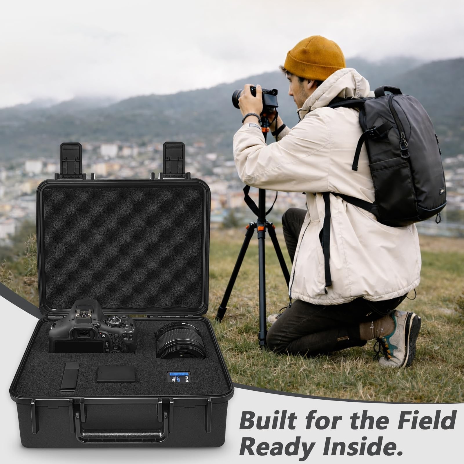 11 Inch Foam Case with Customizable Foam for Test Instruments, Camera Accesso...