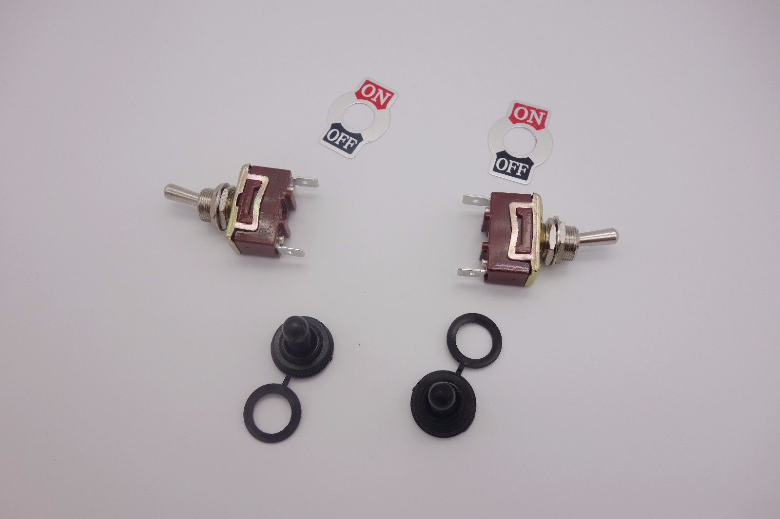 2PCS 2 PIN ON-OFF Toggle Switch 15A 250V Plug in Termianl momentary water proof