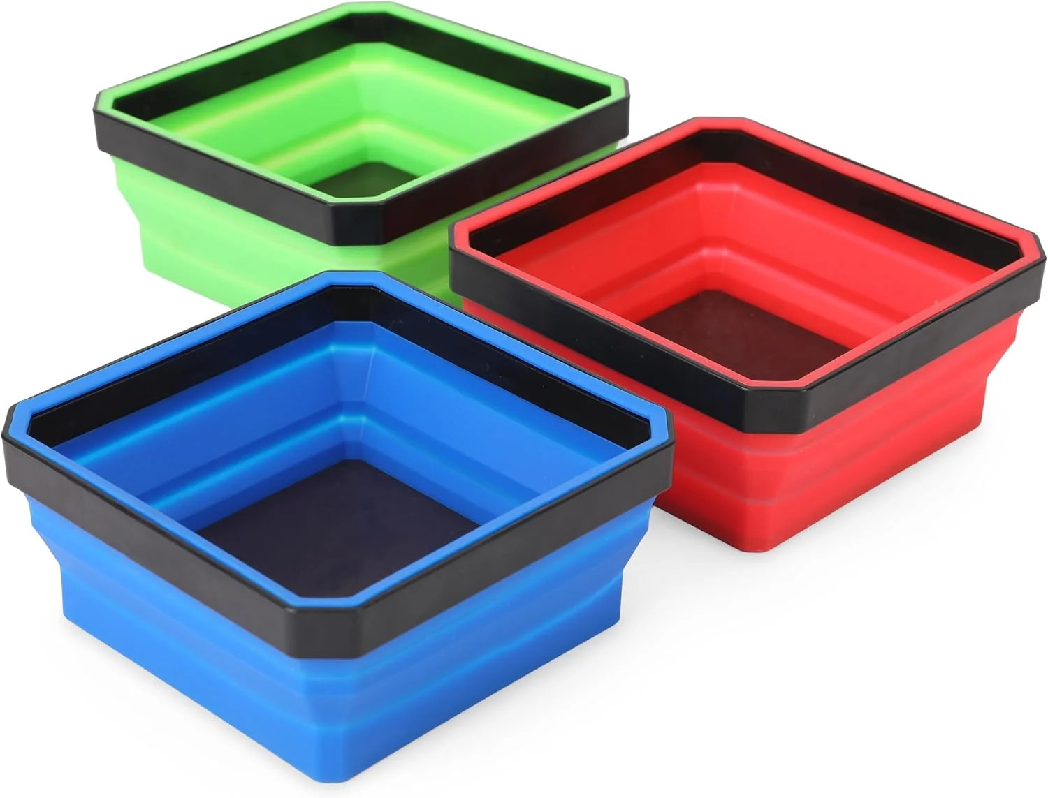 PR1ME Collapsible Magnetic Parts Tray Set, Foldable Magnetic Tray, 3 Pieces 4.25