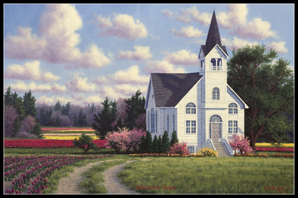 Conway Church II - Chart Counted Cross Stitch Patterns Needlework DMC Color