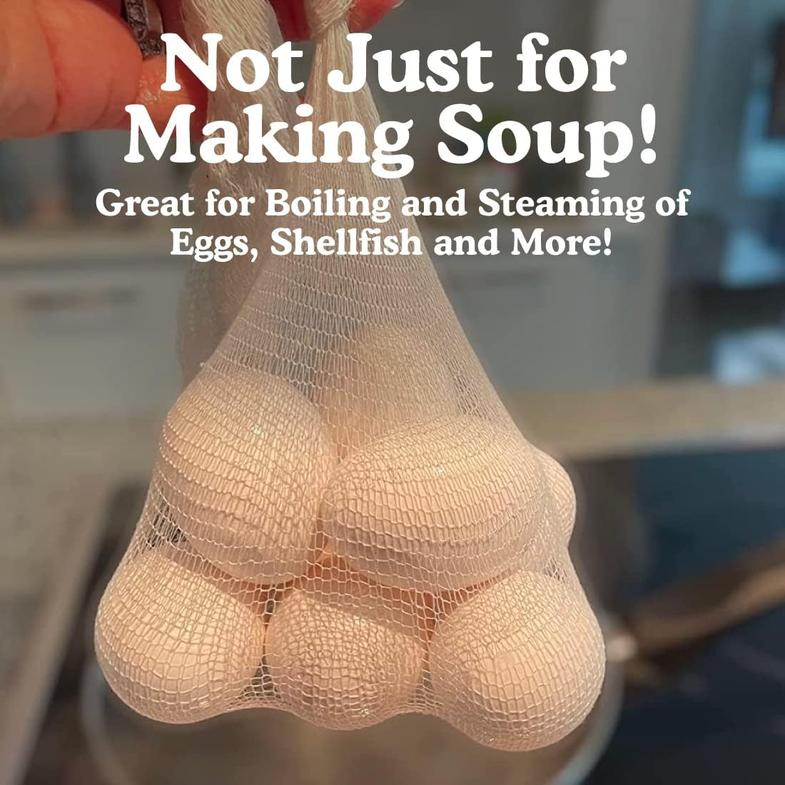 Soup Socks, 24-Inch 10 Pack, 100% Cotton Mesh Bags; for Clear Broths, Delicious