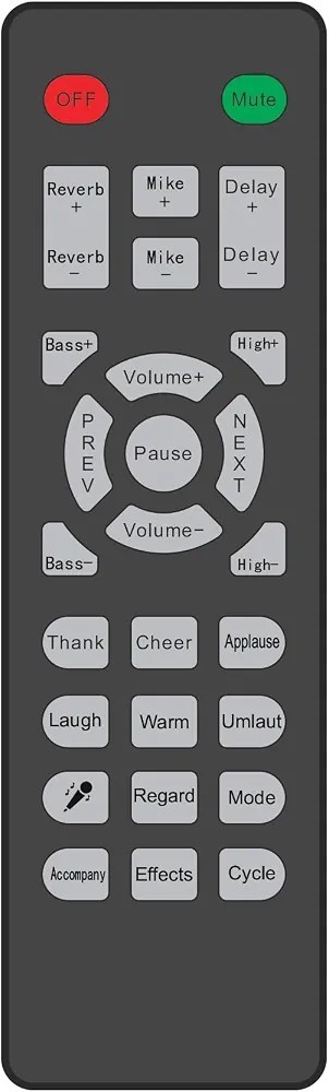 Remote Control for LS4 and LS4 Plus Karaoke Machine,