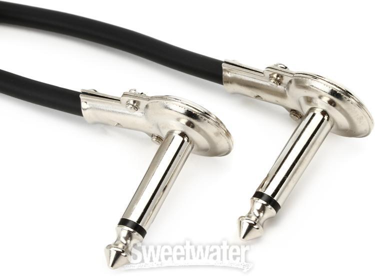 Hosa IRG-600.5 Guitar Patch Cable, Low-profile Right-angle to Same, 6 in, 6 pc