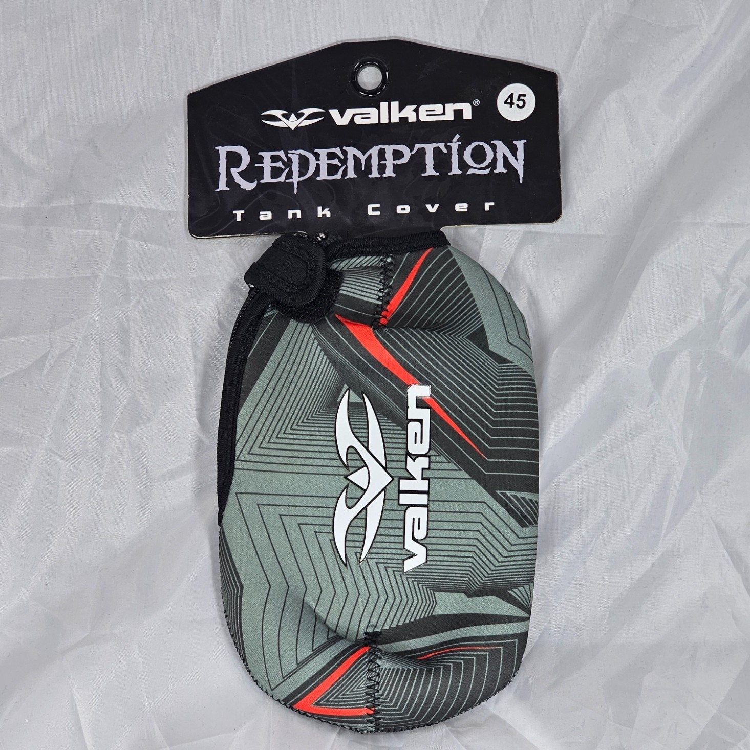 Valken Redemption 45CI HPA Paintball Tank Cylinder cover - Red - Grey NOS