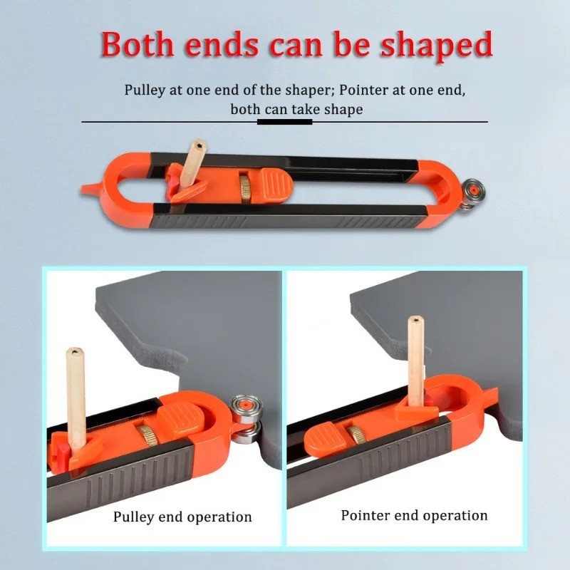 Profile Scribing Ruler Contour Gauge with Lock - Precise Scribe Tool Woodworking