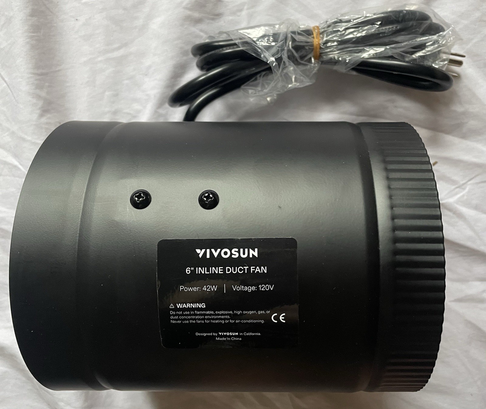 VIVOSUN 6" Inline duct Fan HVAC Exhaust Blower Ventilation Fan 240 CFM