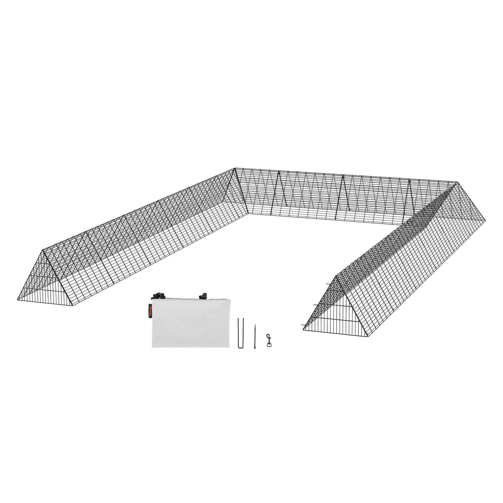 VEVOR Chicken Tunnels 236.2x157.5x24.2 inch Portable Chicken Tunnels for Outside