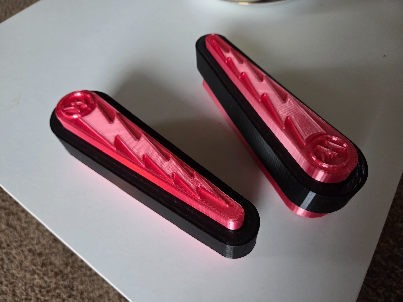 Pinball Lightning Flipper Bats Wall Decoration 3D Printed