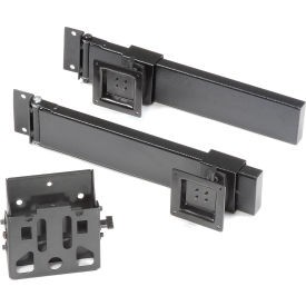 Industrial Double Arm Kit with 3 VESA Mounts For  Workstation - Black