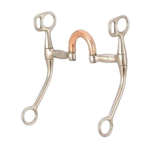 Horse Bit 5" Solid Copper Mouth Double Hinged Port 6.5" Cheek Balanced Snaffle