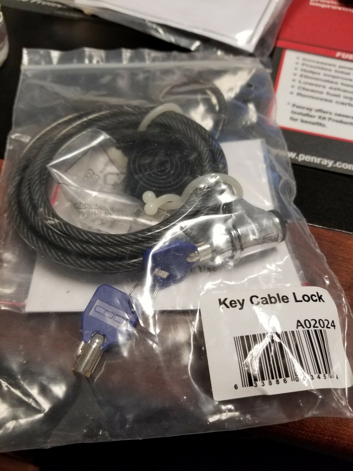 Codi Cable 9 Pin Key Cable Lock A02024 NEW