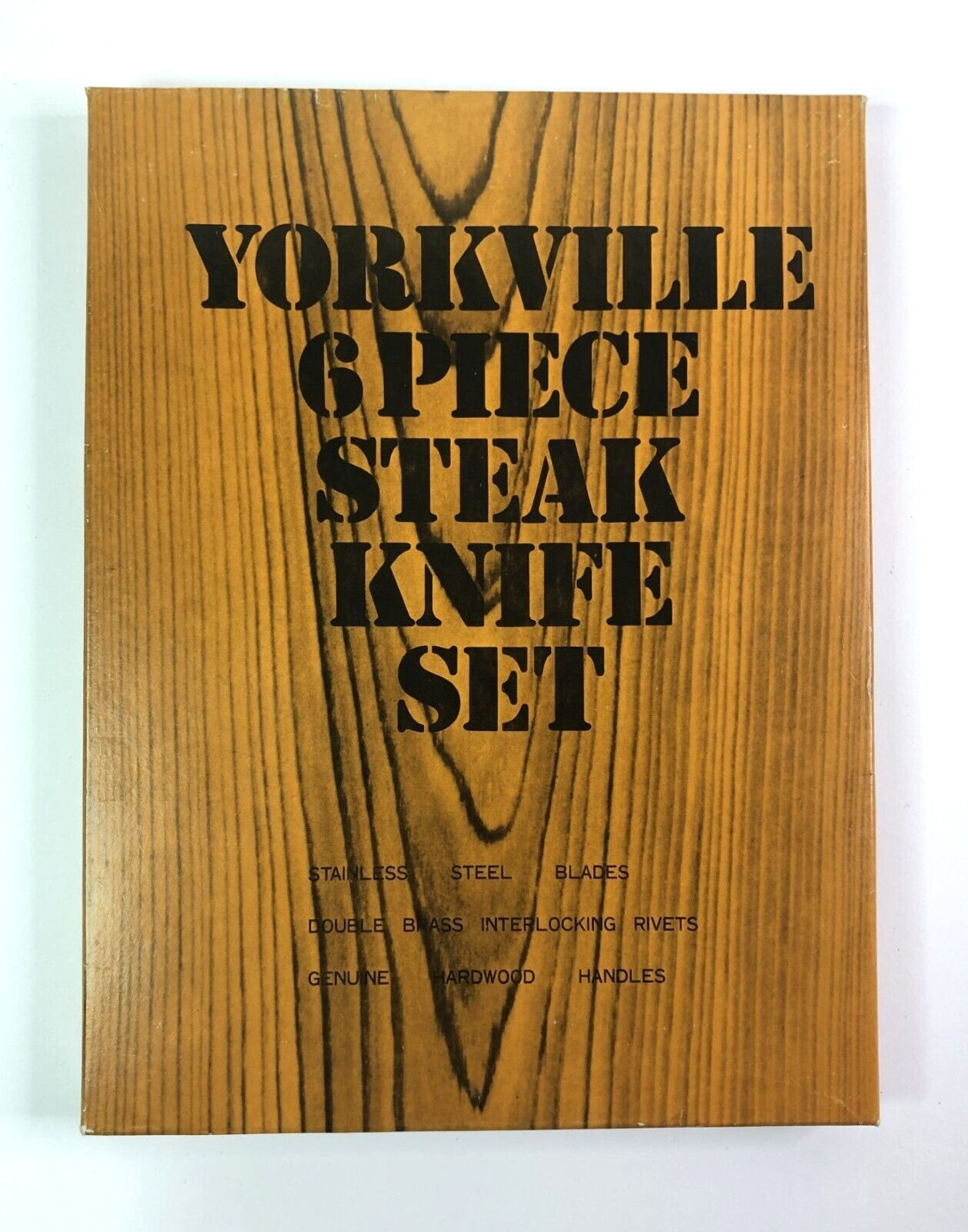 Yorkville 6 Piece Steak Knives Hardwood Handles Stainless Steel Japan Free Ship