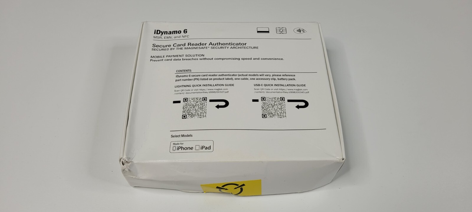 Magtek 21087023 iDynamo 6 Secure Card Reader Authenticator USB-C for iOS/Android