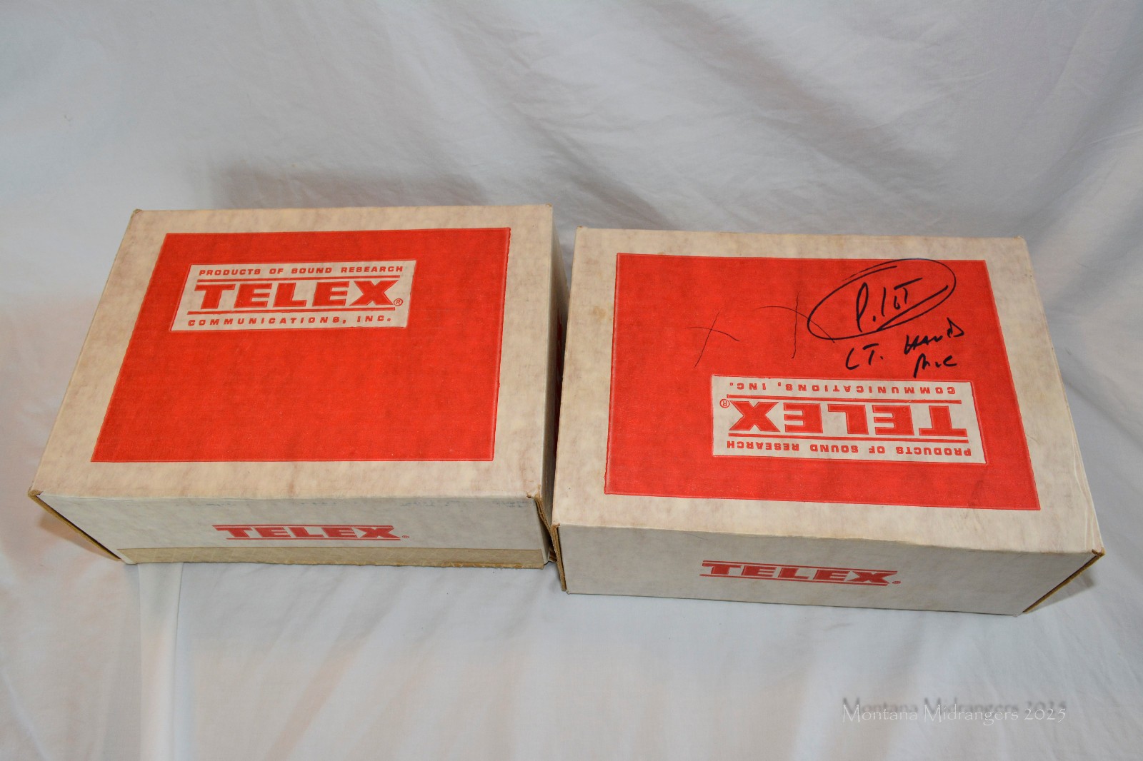 Telex E-951 Aviation Headsets Pair Dual Plug With Original Boxes And Paperwork