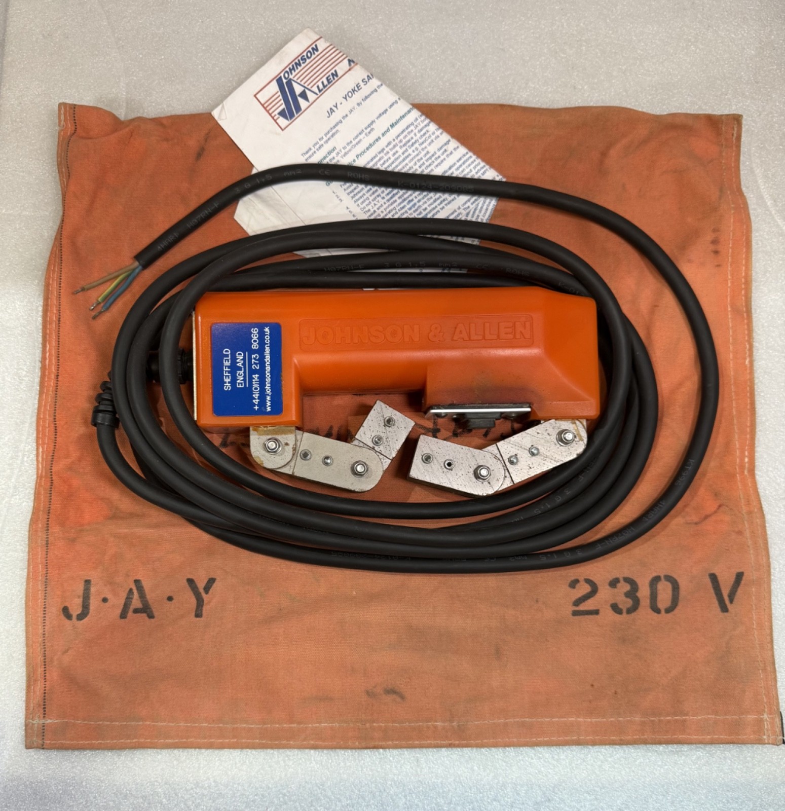 Johnson & Allen Jay Electro Magnet Portable Magnetic Particle Test Equipment