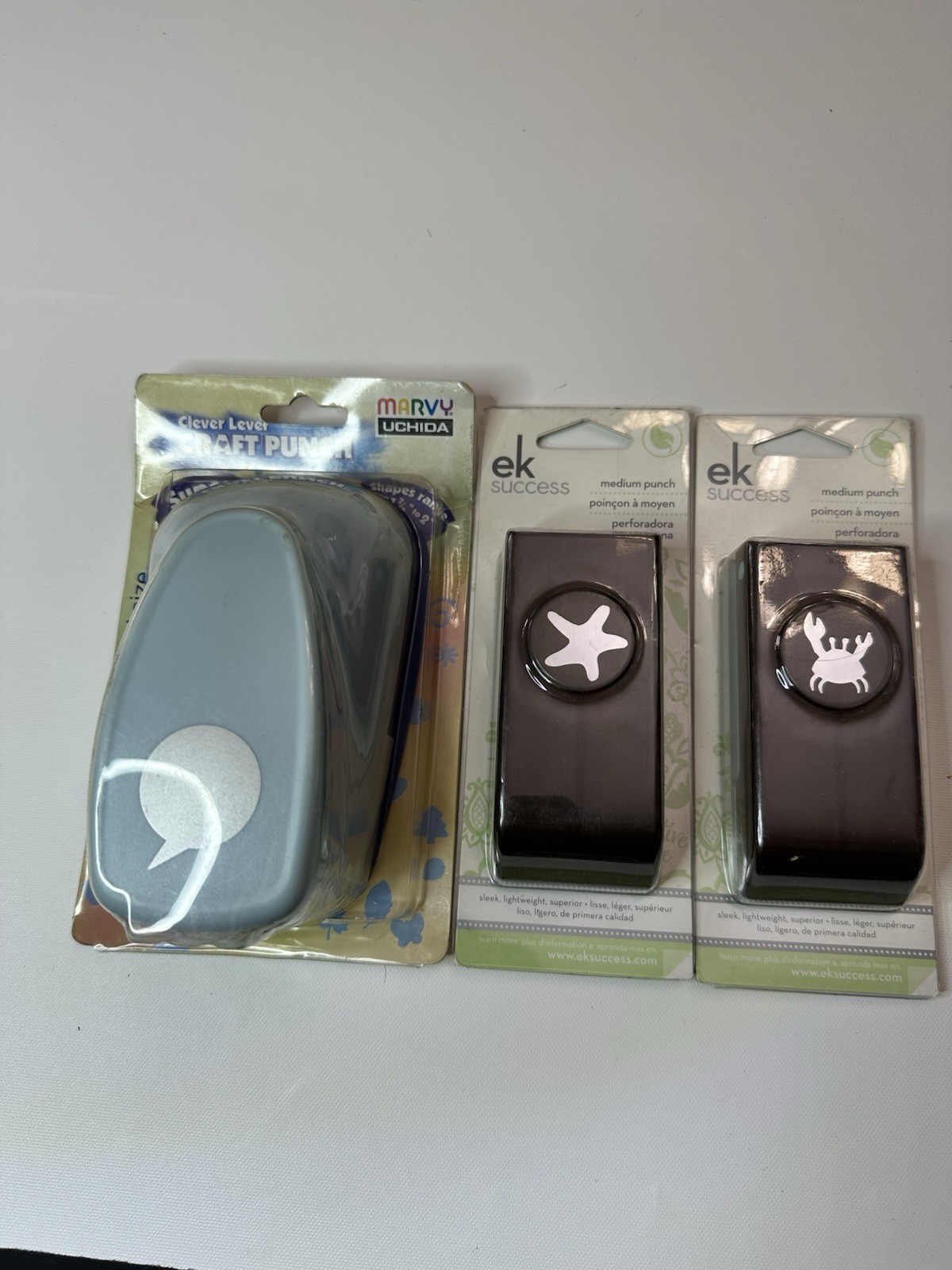 Clever Lever Craft Punch & Elk Success Punch, Lot Of 3 - See Photos!  New Sealed