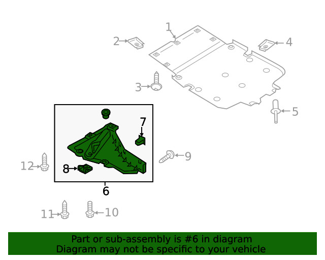 Genuine Audi Radiator Support Splash Shield 4K0-853-888-G