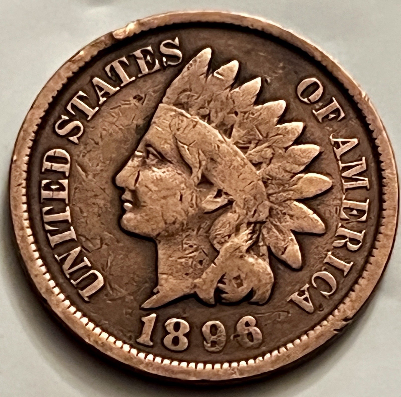 1896 Indian Head Cent Low Mintage 39M Solid Detail Nice Reverse Penny BN920